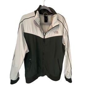 The North Face Vintage Apex Bionic soft shell jacket. White & GreenMens Large